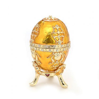 European Easter Egg Ring Box Enamel Painted..