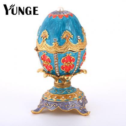 European Easter Egg Gift Enamel Painted Diamond..