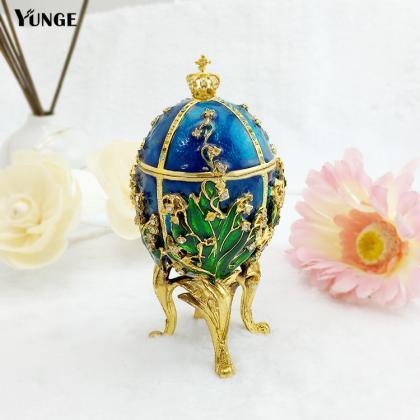 Easter Egg Painting Electroplated Diamond Metal..