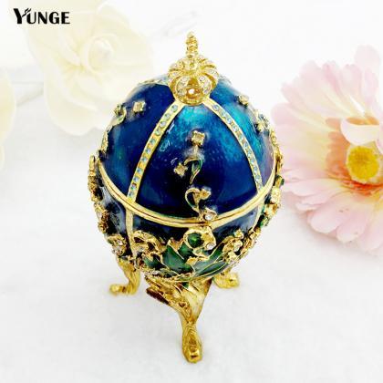 Easter Egg Painting Electroplated Diamond Metal..