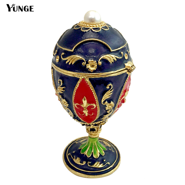 Home Accessories Easter Eggs Gold-plated Diamond Painting Oil Mediterranean Egg Decoration Metal Crafts Factory Direct