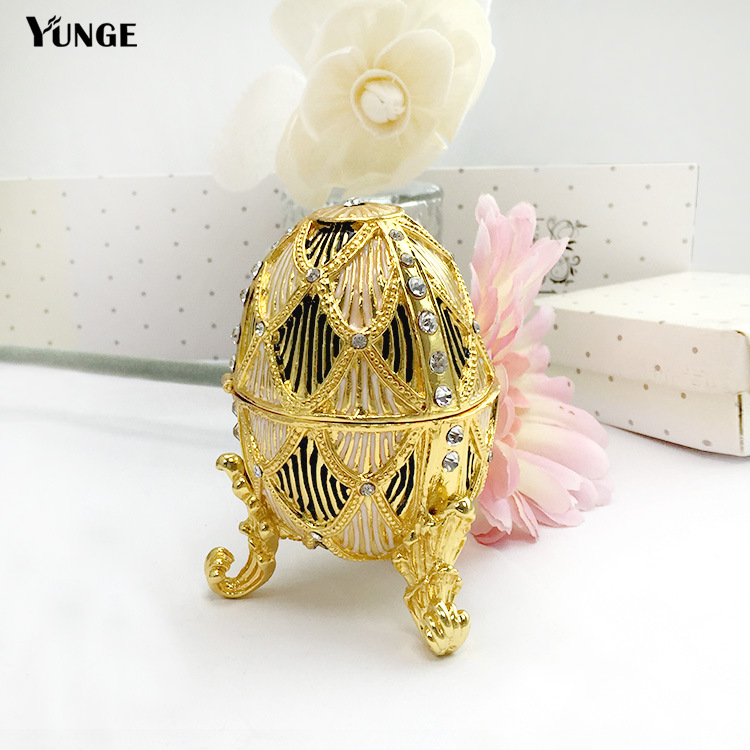 Home Decorations Easter Eggs Gold-plated Diamond Painting Oil European Egg Decoration Metal Crafts Factory Direct
