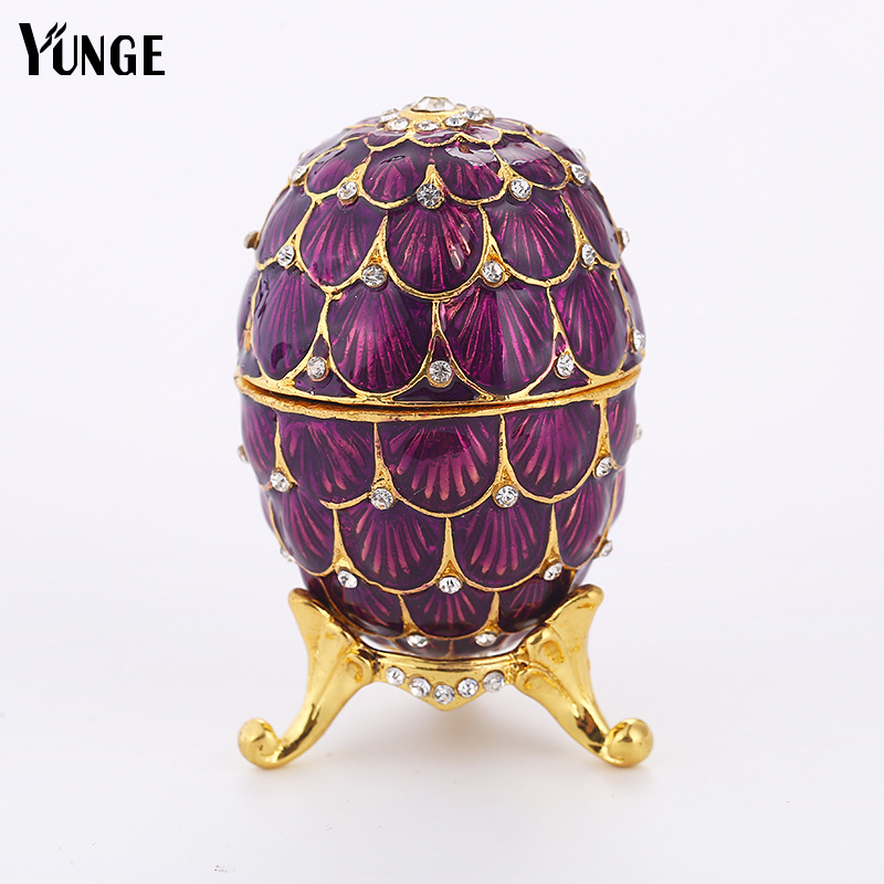 Metal Crafts Painted Electroplated Diamond Easter Eggs Gift Creative Office Home Decoration Factory Direct