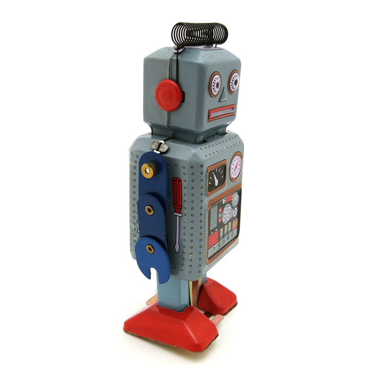 Ms294 Worker Robot Retro Toys Personalized Decoration Creative Crafts Tin Toy Wholesale