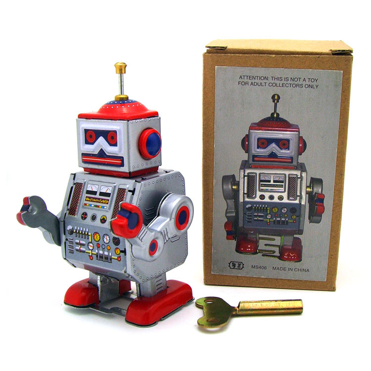 Ms408 Tin Drum Robot Adult Collectible Toy Creative Gifts Tin Toy Wholesale