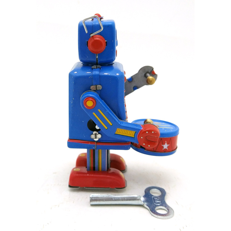 Ms514 Drumming Robot Tintoy Adult Collection Toys Creative Gifts Tin Toys Wholesale