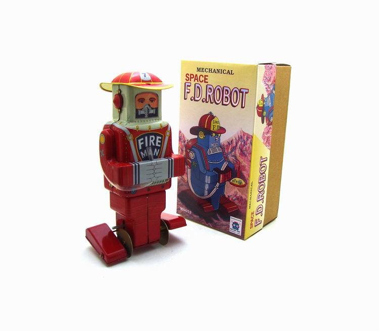 Ms652 Fire Robot Tin Toy Tintoy Adult Collectible Toy Creative Gift
