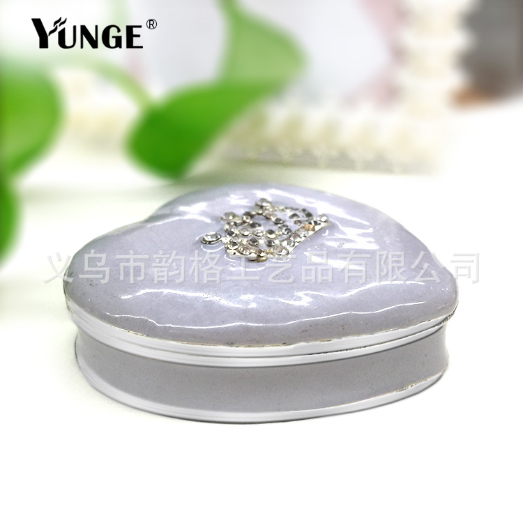 Birthday Gifts For Girls Creative Boutique Practical Gifts Silver-plated Diamond Crown Metal Crafts Jewelry Box
